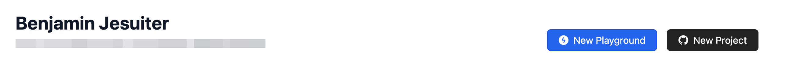 A screenshot showing the black 'New Project' button on the deno deploy dashboard