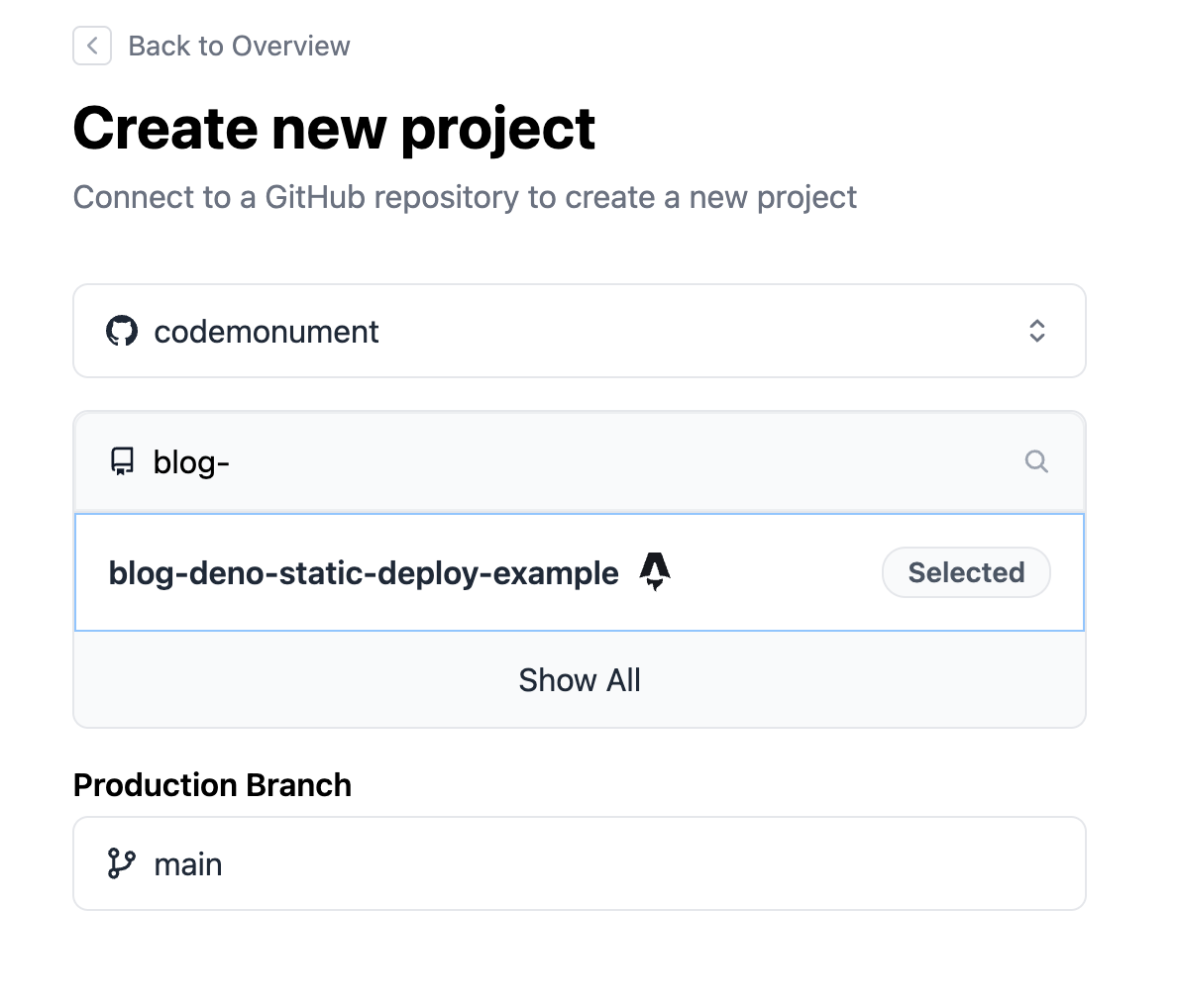 A screenshot of the deno deploy dashboard showing the astro detection of our repo